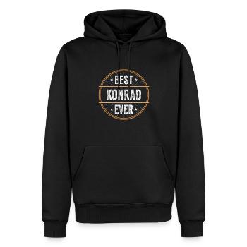Best Konrad Ever Vorname Name Geschenk - Männer Premium Bio Hoodie - Schwarz - Vorne - Nico (187cm)
