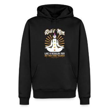 Reiki Mom Viel Entspannter als eine normale Mutter - Männer Premium Bio Hoodie - Schwarz - Vorne - Nico (187cm)