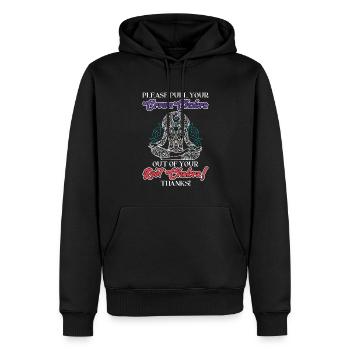 Ziehe Kronenchakra Aus Deinem Wurzelchakra - Reiki - Männer Premium Bio Hoodie - Schwarz - Vorne - Nico (187cm)