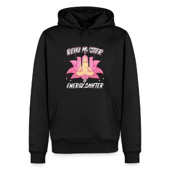 Reiki-meister Und Energiewandler - Reiki - Männer Premium Bio Hoodie - Schwarz - Vorne - Nico (187cm)