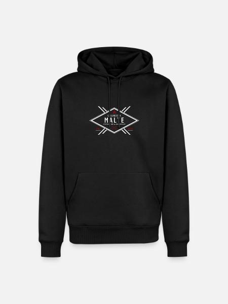 Grillmester Malte Fornavn Efternavn - Herre Premium økologisk hoodie - sort