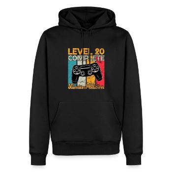 Level 20 complete Gaming Geburtstag - Männer Premium Bio Hoodie - Schwarz - Vorne - Nico (187cm)