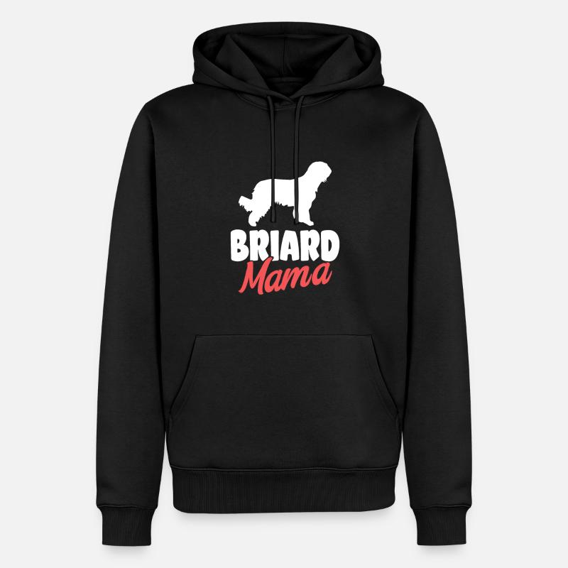 Briard Gift Dogs - Sweat à capuche Premium bio Homme - noir