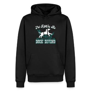 Ich Würde Eher Dock-tauchen Sein - Männer Premium Bio Hoodie - Schwarz - Vorne - Nico (187cm)