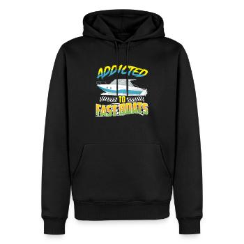 Accro aux bateaux rapides - Drag Boat Racing - Sweat à capuche Premium bio Homme - noir - Devant - Nico (187cm)