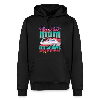 Drag Boat Mom - Je suis toujours droit devant - Sweat à capuche Premium bio Homme - noir - Devant - Nico (187cm)