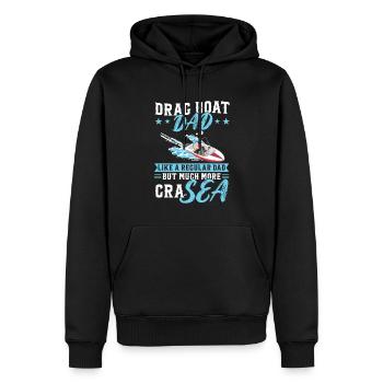 Drag Boat Dad - Wie Ein Normaler Vater - Männer Premium Bio Hoodie - Schwarz - Vorne - Nico (187cm)