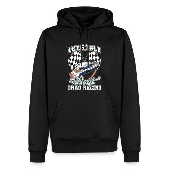 Parlons de Drag Racing - Drag Boat Racing - Sweat à capuche Premium bio Homme - noir - Devant - Nico (187cm)