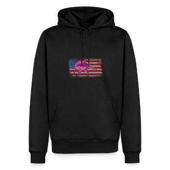 Yinlong Dinosaur Children Dino Gift - Men’s Premium Organic Hoodie - black - Front - Nico (187cm)