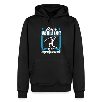 Stabhochsprung Ist Meine Superkraft - Stabspringen - Männer Premium Bio Hoodie - Schwarz - Vorne - Nico (187cm)