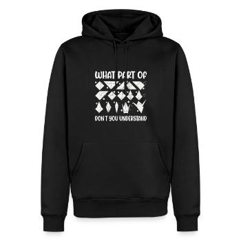 Origami Japanese Art Folding Crane Paper - Men’s Premium Organic Hoodie - black - Front - Nico (187cm)