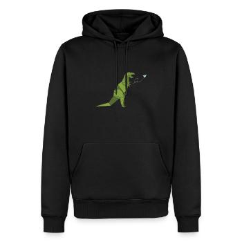 Origami Japanese Art Folding Crane Paper - Men’s Premium Organic Hoodie - black - Front - Nico (187cm)
