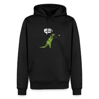 Origami Japanese Art Folding Crane Paper - Men’s Premium Organic Hoodie - black - Front - Nico (187cm)