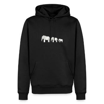 Origami Japanese Art Folding Crane Paper - Men’s Premium Organic Hoodie - black - Front - Nico (187cm)