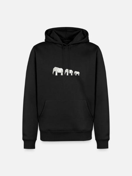 Origami Art Japonais Papier Pliable Grue - Sweat à capuche Premium bio Homme - noir