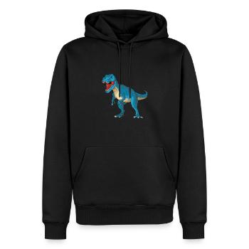 Tyrannosaurus Dinosaur Children Dino Gift - Men’s Premium Organic Hoodie - black - Front - Nico (187cm)