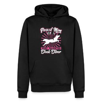 Fière maman d’un plongeur de quai très talentueux - Sweat à capuche Premium bio Homme - noir - Devant - Nico (187cm)