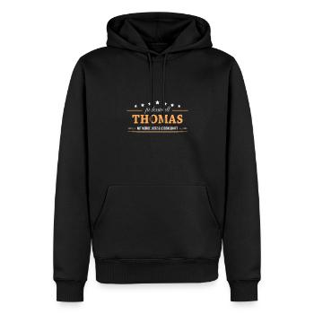 Professionell Thomas Name Vorname - Männer Premium Bio Hoodie - Schwarz - Vorne - Nico (187cm)