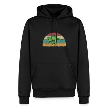 Fukuisaurus Dinosaurier Kinder Dino Geschenk - Männer Premium Bio Hoodie - Schwarz - Vorne - Nico (187cm)