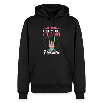 Just One More Climb - Aerialist - Männer Premium Bio Hoodie - Schwarz - Vorne - Nico (187cm)