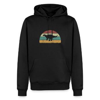 Iguanodon Dinosaurier Kinder Dino Geschenk - Männer Premium Bio Hoodie - Schwarz - Vorne - Nico (187cm)
