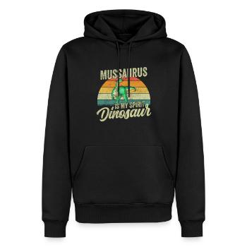 Mussaurus Dinosaur Children Dino Gift - Men’s Premium Organic Hoodie - black - Front - Nico (187cm)