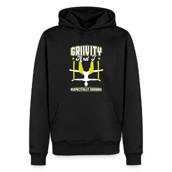 Gravity And I Disagree - Aerialist - Sweat à capuche Premium bio Homme - noir - Devant - Nico (187cm)