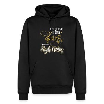 I'm Just Here For The High Notes - Opera Singer - Männer Premium Bio Hoodie - Schwarz - Vorne - Nico (187cm)