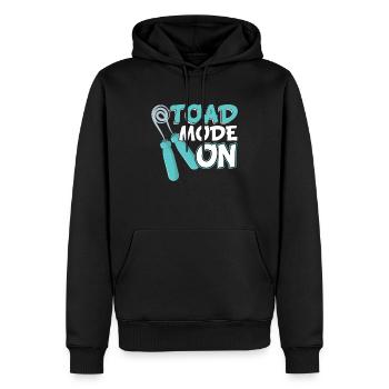 Toad Mode On - Jump Rope - Männer Premium Bio Hoodie - Schwarz - Vorne - Nico (187cm)
