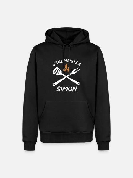 Grillmeister Simon - Männer Premium Bio Hoodie - Schwarz