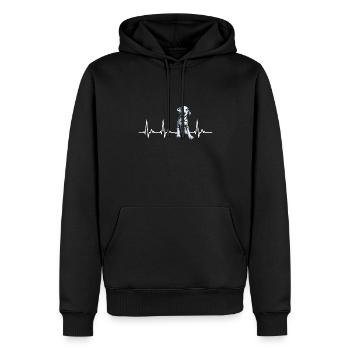 Propriétaire de chien de chien dalmate - Sweat à capuche Premium bio Homme - noir - Devant - Nico (187cm)