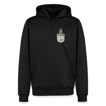 Doberman Dog Dog Propriétaire de chien - Sweat à capuche Premium bio Homme - noir - Devant - Nico (187cm)