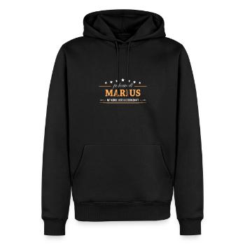 Professionell Marius Name Vorname - Männer Premium Bio Hoodie - Schwarz - Vorne - Nico (187cm)