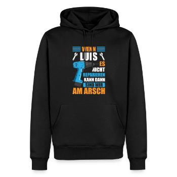 Luis Vorname Name Geburtstag Reparieren - Männer Premium Bio Hoodie - Schwarz - Vorne - Nico (187cm)