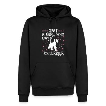 Foxterrier Hund Dog Hundehalter - Männer Premium Bio Hoodie - Schwarz - Vorne - Nico (187cm)