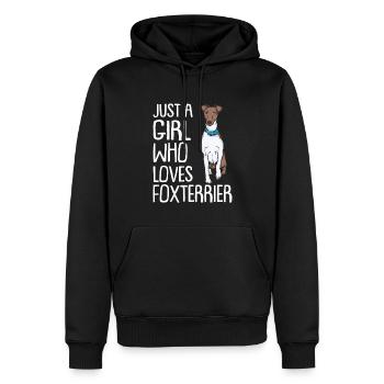 Foxterrier Hund Dog Hundehalter - Männer Premium Bio Hoodie - Schwarz - Vorne - Nico (187cm)