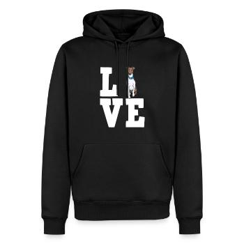 Foxterrier Hund Dog Hundehalter - Männer Premium Bio Hoodie - Schwarz - Vorne - Nico (187cm)