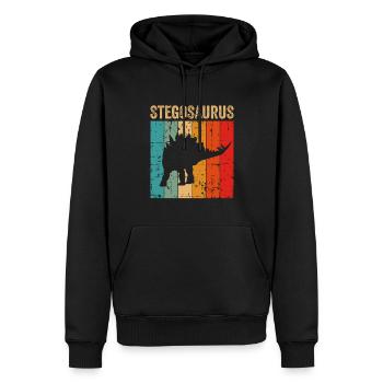 Stegosaurus Dinosaure Enfants Dino Cadeau - Sweat à capuche Premium bio Homme - noir - Devant - Nico (187cm)