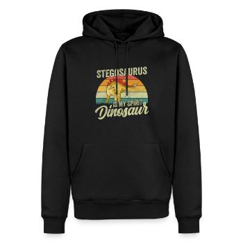 Stegosaurus Dinosaure Enfants Dino Cadeau - Sweat à capuche Premium bio Homme - noir - Devant - Nico (187cm)