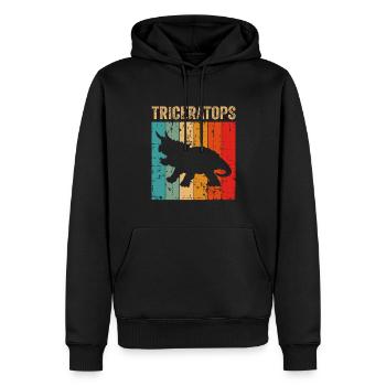 Triceratops Dinosaure Enfants Dino Cadeau - Sweat à capuche Premium bio Homme - noir - Devant - Nico (187cm)