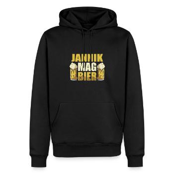 Jannik mag Bier Name Geburtstag - Männer Premium Bio Hoodie - Schwarz - Vorne - Nico (187cm)