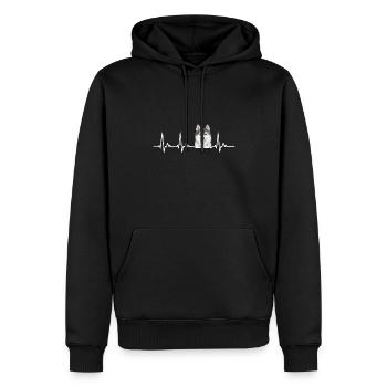 Husky Dog Dog Propriétaire de chien - Sweat à capuche Premium bio Homme - noir - Devant - Nico (187cm)