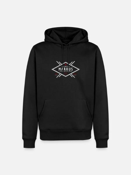 Grillmeister Markus Vorname Name - Männer Premium Bio Hoodie - Schwarz