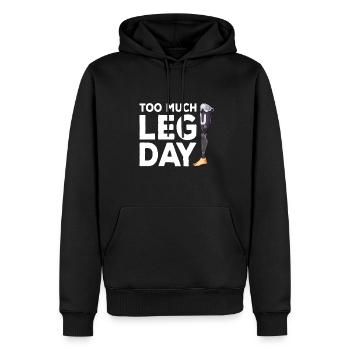 Bein Operation Rollstuhl Verloren Bein - Männer Premium Bio Hoodie - Schwarz - Vorne - Nico (187cm)
