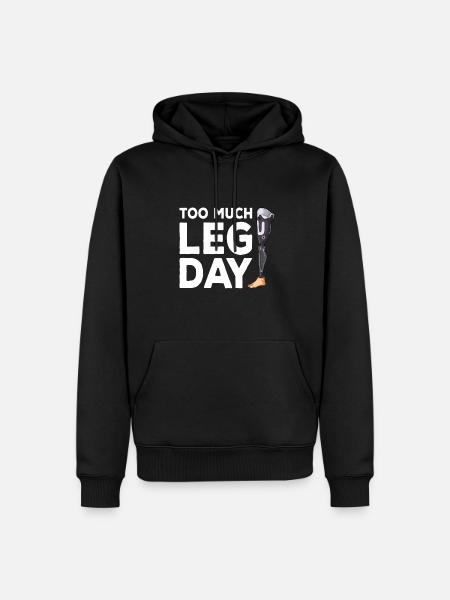 Chirurgie de la jambe en fauteuil roulant jambe perdue - Sweat à capuche Premium bio Homme - noir