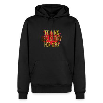 Bein Operation Rollstuhl Verloren Bein - Männer Premium Bio Hoodie - Schwarz - Vorne - Nico (187cm)