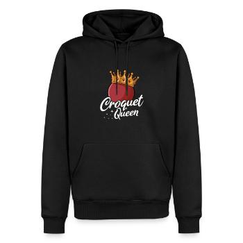 Croquet - Sweat à capuche Premium bio Homme - noir - Devant - Nico (187cm)