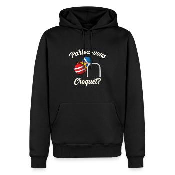 Croquet - Männer Premium Bio Hoodie - Schwarz - Vorne - Nico (187cm)