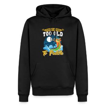 You're Never Too Old To Paddle - Dragon Boat - Männer Premium Bio Hoodie - Schwarz - Vorne - Nico (187cm)