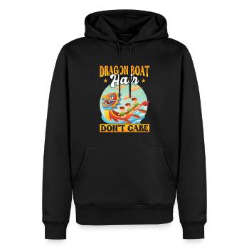 Dragon Boat Hair - Don’t Care - Dragon Boat Racing - Sweat à capuche Premium bio Homme - noir - Devant - Nico (187cm)